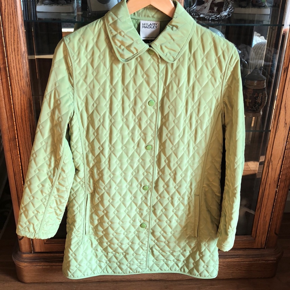 Hilary Radley Lime Green Quilted Jacket